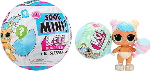 L.O.L. Surprise! Sooo Mini Lil Sisters - RANDOM ASSORTMENT - Includes Limited Edition Collectable Lil Sister Doll, 5 Surprises, and Mini Ball - Great Gift for Kids Ages 4+