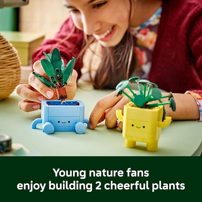 LEGO Botanicals Happy Plants Building Set – Decorative Toy For Kids And Adults