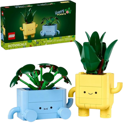 LEGO Botanicals Happy Plants Building Set – Decorative Toy For Kids An
