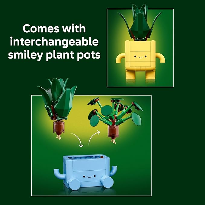 LEGO Botanicals Happy Plants Building Set – Decorative Toy For Kids And Adults