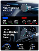 LISEN for Qi2.2 25W MagSafe Car Mount Charge,Cooling Fan,95W Fast Adapter