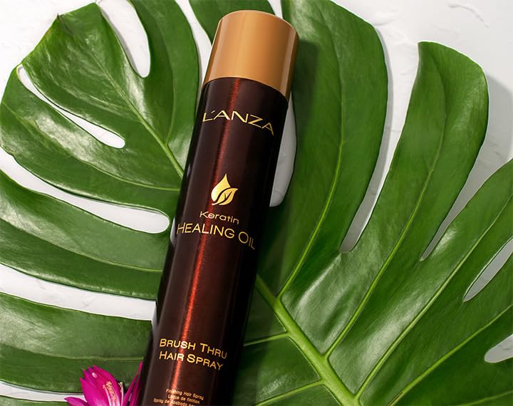L’ANZA Keratin Healing Oil Brush Thru Hair Spray Medium Hold 300ml