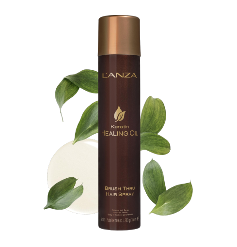 L’ANZA Keratin Healing Oil Brush Thru Hair Spray Medium Hold 300ml