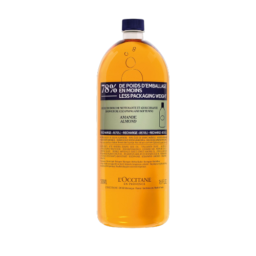 L'OCCITANE Almond Shower Oil Eco Refill 500ml Moisturizing and Nourishing Body Wash