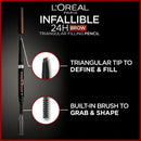 L'Oréal Paris Infallible 24H Eyebrow Filling Pencil 3.0 Brunette