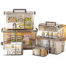 Large Capacity Transparent Medicine Organizer With Handle And Lid