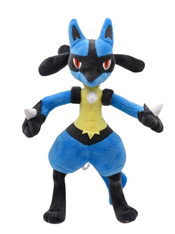 Large Lucario Plush Soft Quality Stuffed Animal Toy - Add to Your Collection - Great Gift for Kids, Boys & Girls