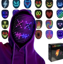 Led Mask with Gesture Sensing,Unisex LED Lighted Face Transforming Mask for Costume Cosplay Party Masquerad