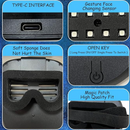 Led Mask with Gesture Sensing,Unisex LED Lighted Face Transforming Mask for Costume Cosplay Party Masquerad