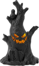 Light-Up Halloween Tree – Spooky Indoor Decor with Haunted Village Style