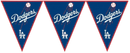 Los Angeles Dodgers MLB Black & Orange Plastic Pennant Banner - 12' (Pack Of 1)