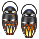 Outdoor Bluetooth Speakers,Wireless Speakers with LED Flame Flickers, Pack of 2