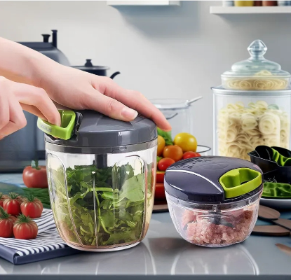 Manual Food Processor Vegetable Chopper, Ourokhome Portable Hand Pull String Garlic Mincer Onion Cutter For Veggies