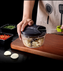 Manual Food Processor Vegetable Chopper, Ourokhome Portable Hand Pull String Garlic Mincer Onion Cutter For Veggies