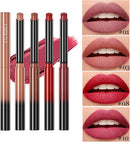 Matte Lipstick for Women,Nude Lipstick Lipliner Pencil Lip Filler Long Lasting Lip Gloss,Lip Liner and Lipstick Set,Lip Makeup Kits for Daily Makeup and Holiday (01