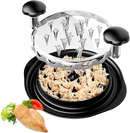 Meat Shredder with Clear Lid Ergonomic Handle Quickly Tear Meat Grinder Non-Slip Chicken Breast Shredder Food Grade Chicken Shredder Tool Twister Dishwasher Safe for Pulled Pork Chicken