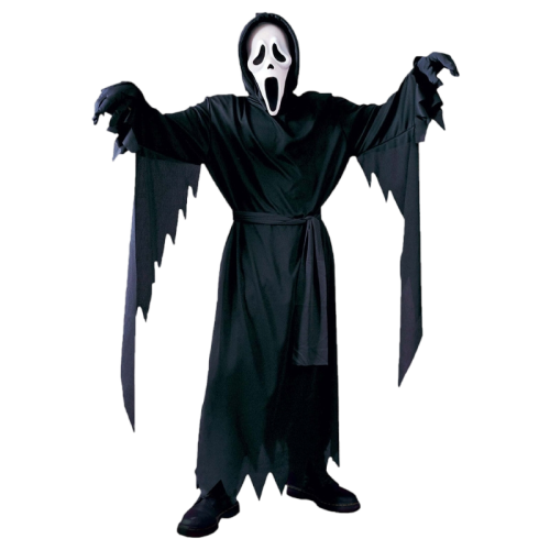 Fun World Inc. Officially Licensed Scream Ghost Face Halloween Scary Costume Male, Adult 18-64, Black