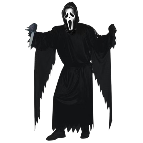 Men's Adult Scream Ghost Face Costume – Classic Horror Look in Black