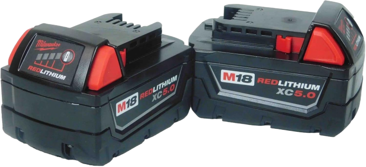 Milwaukee 48-11-1852 M18 REDLITHIUM XC 5.0Ah Battery 2-Pack – Extended Power for Demanding Jobs