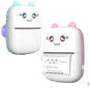 Mini Photo Printer, Thermal Label Printer with Usb Recharge Portable Wireless Photo Printer with 1 Roll of Thermal paper for Android iOS