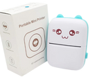 Mini Photo Printer, Thermal Label Printer with Usb Recharge Portable Wireless Photo Printer with 1 Roll of Thermal paper for Android iOS