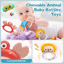 Mini Tudou Baby Musical Crib Mobile with Star Projection & Timing Function,Remote Control Music Box with Muisc & Night Lights,Hanging Rotating Animal Rattles for Kids,Toy for Newborn