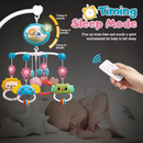 Mini Tudou Baby Musical Crib Mobile with Star Projection & Timing Function,Remote Control Music Box with Muisc & Night Lights,Hanging Rotating Animal Rattles for Kids,Toy for Newborn