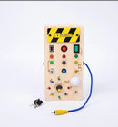 Montessori Busy Board ab 1 year Activity board toy Baby Sensory Learning Toy LED Wooden Toy Light