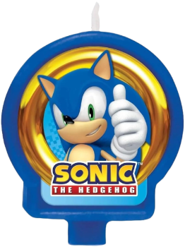 Multicolor Sonic The Hedgehog Birthday Candle 1 Piece - Perfect Celebration Cake Topper