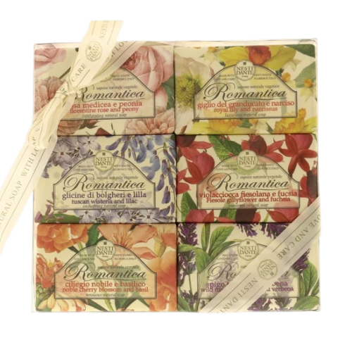 NESTI DANTE Romantica Florentine Rose & Peony Soap 250g - Pack of 6