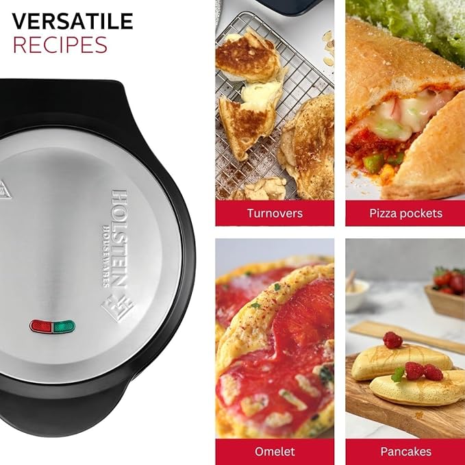 Non-Stick Omelet & Frittata Maker, Stainless Steel - Makes 2 Individual Portions Quick & Easy