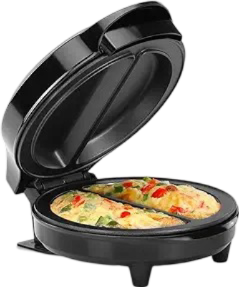 Non-Stick Omelet & Frittata Maker, Stainless Steel - Makes 2 Individual Portions Quick & Easy