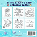 Ocean Scene Coloring Book – Bold & Easy Sea Life Designs