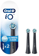 Oral-B iO Ultimate Clean Replacement Brush Heads Black Pack of 2
