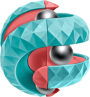 Orbit Ball Toy, Bead Fidget Cube Puzzle Bead Ball Spinning Toy, Rotating Track Infinite Flip Change Puzzle Games Novelty Creative Stress Relieve Toys for Kids Children Adults (Red)