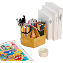 MEEDEN Bamboo Rotating Art Supply Desk Organizer