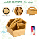 MEEDEN Bamboo Rotating Art Supply Desk Organizer