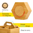 MEEDEN Bamboo Rotating Art Supply Desk Organizer