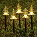 Outdoor Solar Christmas Pathway Lights – Set of 5 LED Yard Decorations