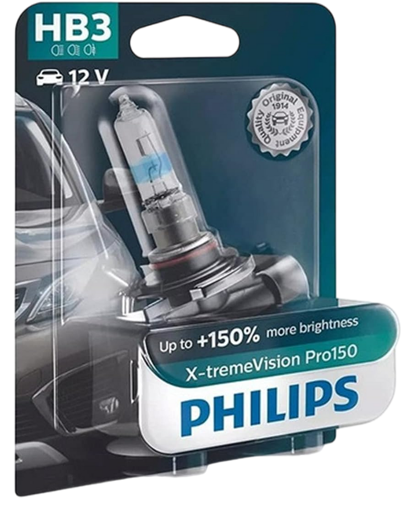 PHILIPS HB3 9005 X-tremeVision Pro150 Headlight Bulb, 60W, 3500K