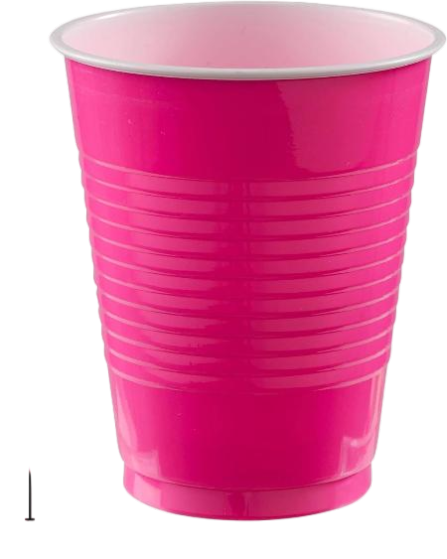 PL HI CT BRIGHT PINK CUP 18OZ
