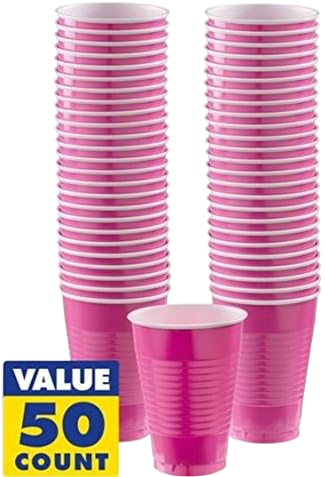 PL HI CT BRIGHT PINK CUP 18OZ