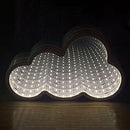 POHOVE Infinity Mirror Tunnel Light LED Infinity 3D Tunnel Lamp LED Mirror Tunnel Night Light 3D Mirror Wall Hanging Lights Pineapple Cloud Heart Flower Desktop Lamp Home Decor