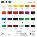MEEDEN Oil Paint Set, Non-Toxic 24 x 22ml/0.74oz Oil Paints for Canvas Painting