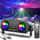Party Disco Ball Ocean Star Projector – Sound Activated DJ Light with Remote & Strobe Effects