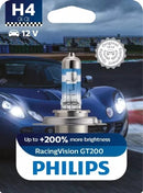 Philips H4 RacingVision GT200 Headlight Bulb, 60/55W, 3600K