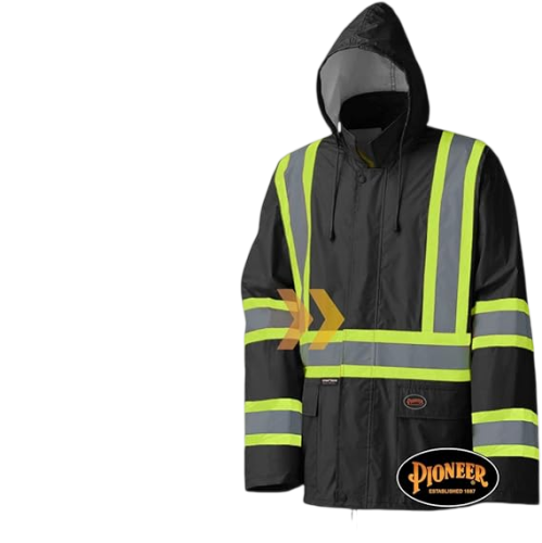 Pioneer Hi Vis Lightweight Waterproof Safety Rain Suit - Reflective Work Rain Gear for Men and Women