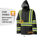Pioneer Hi Vis Lightweight Waterproof Safety Rain Suit - Reflective Work Rain Gear for Men and Women