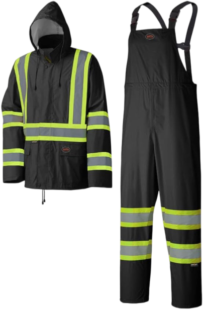 Pioneer Hi Vis Lightweight Waterproof Safety Rain Suit - Reflective Work Rain Gear for Men and Women