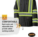 Pioneer Hi Vis Lightweight Waterproof Safety Rain Suit - Reflective Work Rain Gear for Men and Women